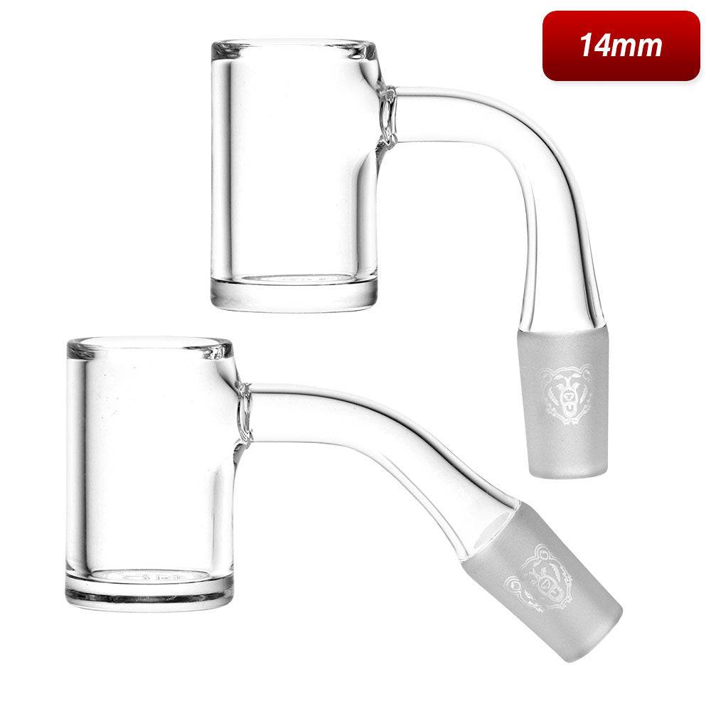 Bear Quartz V2 Flat 25MM Banger | 14mm M - Discreet Smoker