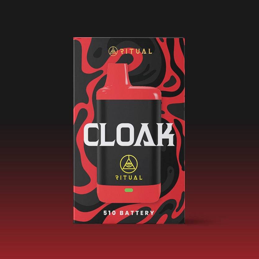 Ritual | Cloak 510 Variable Voltage Concealed Battery - Red & Black - Discreet Smoker