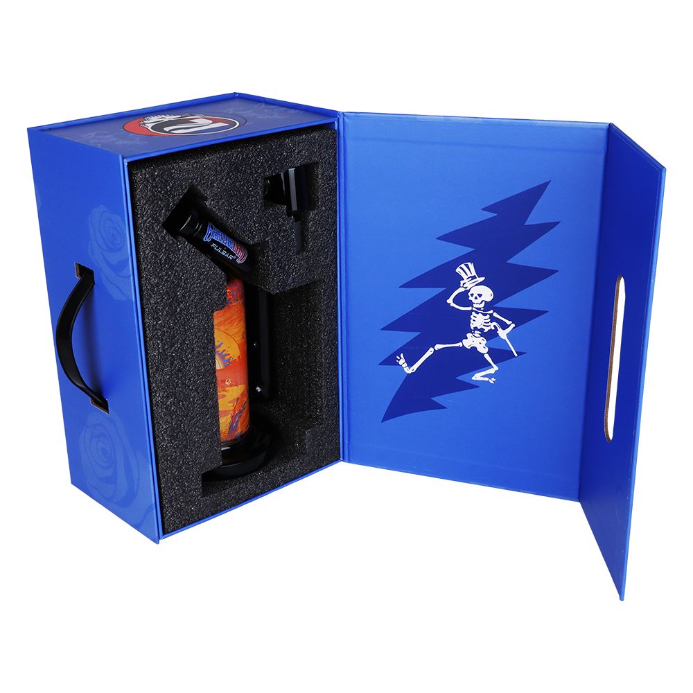 Grateful Dead x Pulsar Inside Print Water Pipe - 8.5" / 14mm F / Sunset Dance - Discreet Smoker