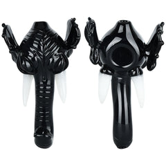 Ominous Elephant Head Glass Hand Pipe - 5" - Discreet Smoker