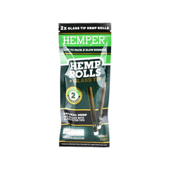 Hemper Hemp Rolls + Glass Tips | 12pk Display - Discreet Smoker