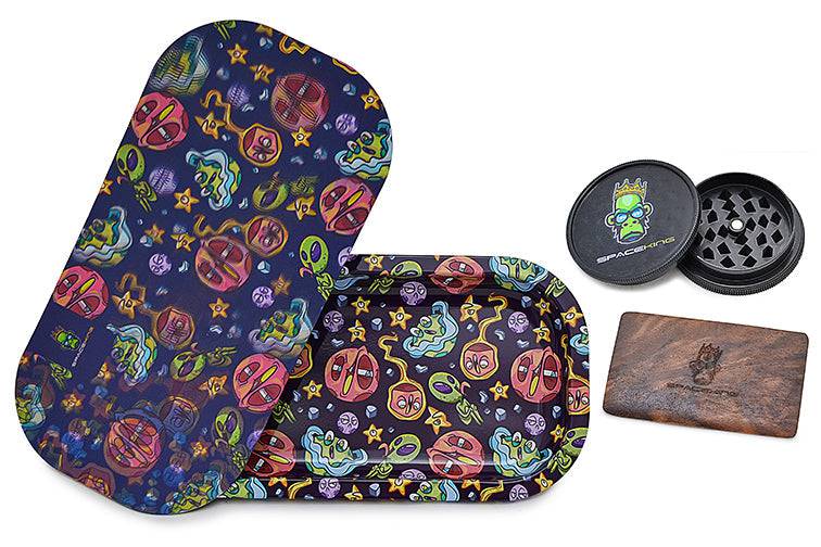 Space King 3D Holographic Slim Tray Kit (5 Designs) - Discreet Smoker