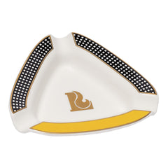 Lucienne Fashion Triangle Ceramic Cigar Ashtray - 6.25"x6.5" - Discreet Smoker