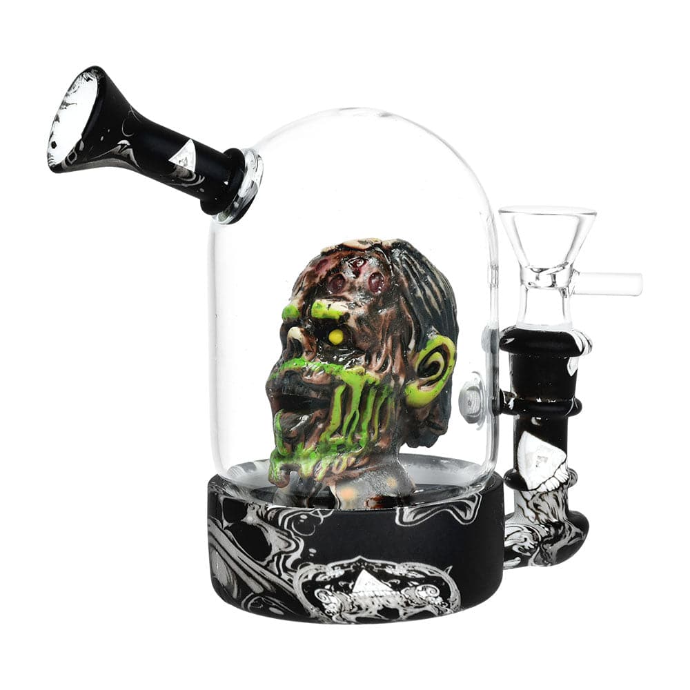 Zombie Head Bell Jar Water Pipe - 4.75" / 14mm F - Discreet Smoker