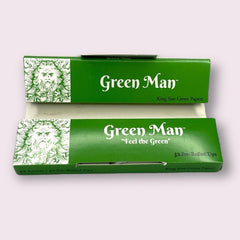 Green Man King Size Green Rice Papers with Pre-Rolled Tips - Discreet Smoker