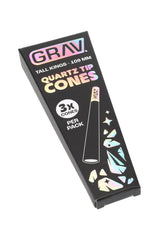 GRAV Tall Kings Quartz Tip Cones – 109 mm – 3/Pack – 16-Count Display - Discreet Smoker