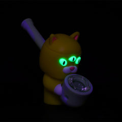 Three-Eyed Cat Secret Stash Silicone Hand Pipe - 4" - Discreet Smoker