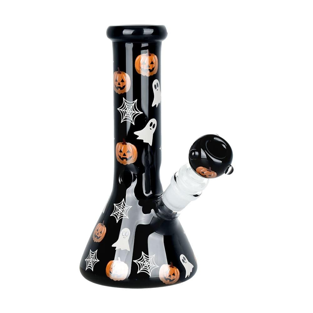 Halloween Decoration Glow Glass Water Pipe - 7.75" / 14mm F - Discreet Smoker