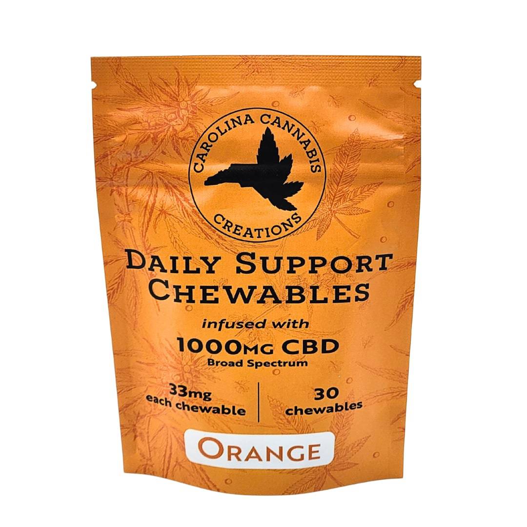 Daily Support Chewables | CBD | Orange 30ct bag | Carolina Cannabis Creations - Discreet Smoker