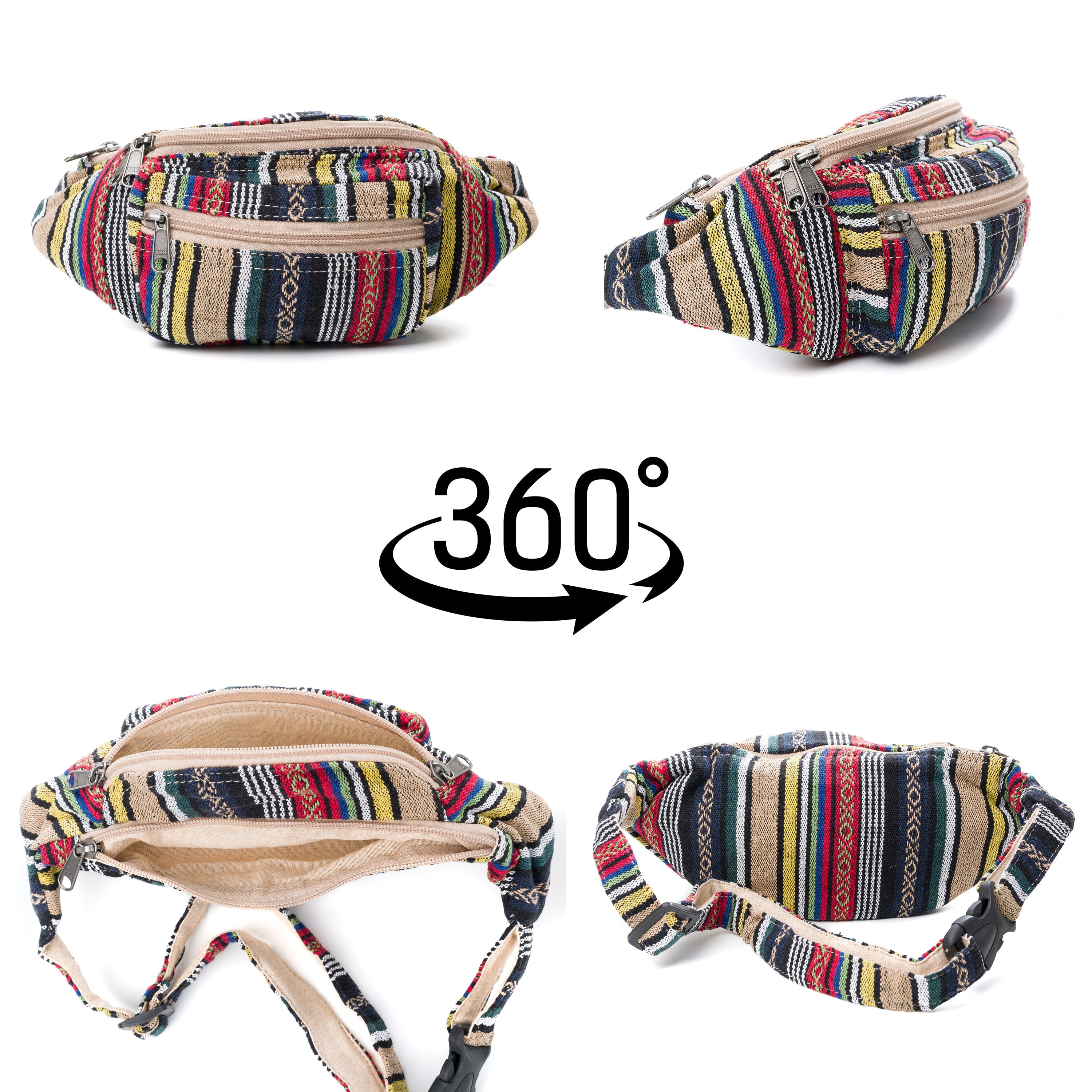 Core Hemp Boho Fanny Pack - Kushi - Discreet Smoker