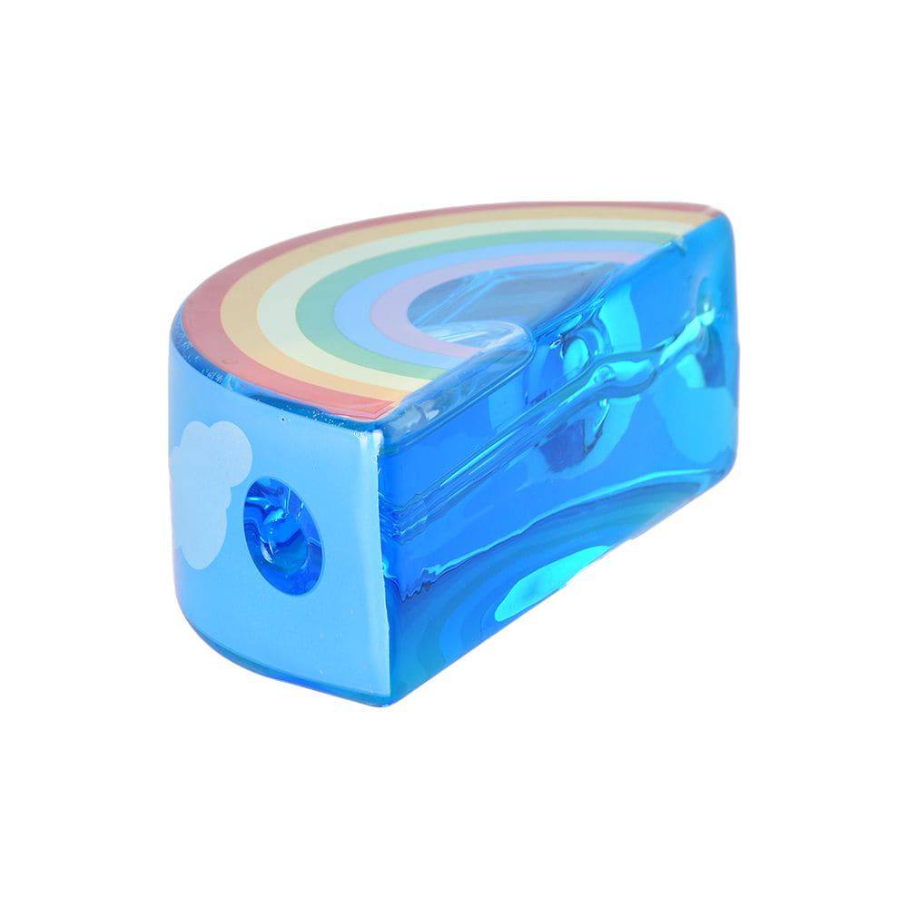 Rainbow Glycerin Glass Hand Pipe - 4.25" - Discreet Smoker