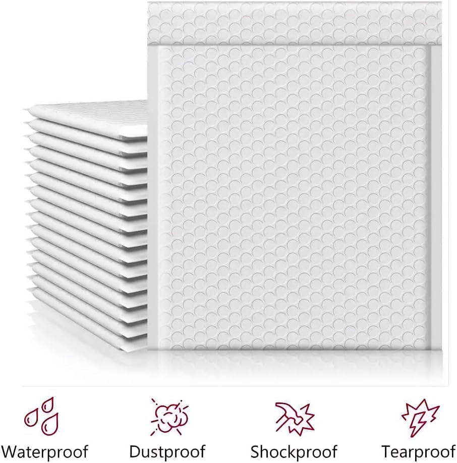 500 PC 4X8 Inches Poly Bubble Mailers Shipping Padded Envelopes Self Seal Waterproof Cushion Envelopes Waterproof Grey #000