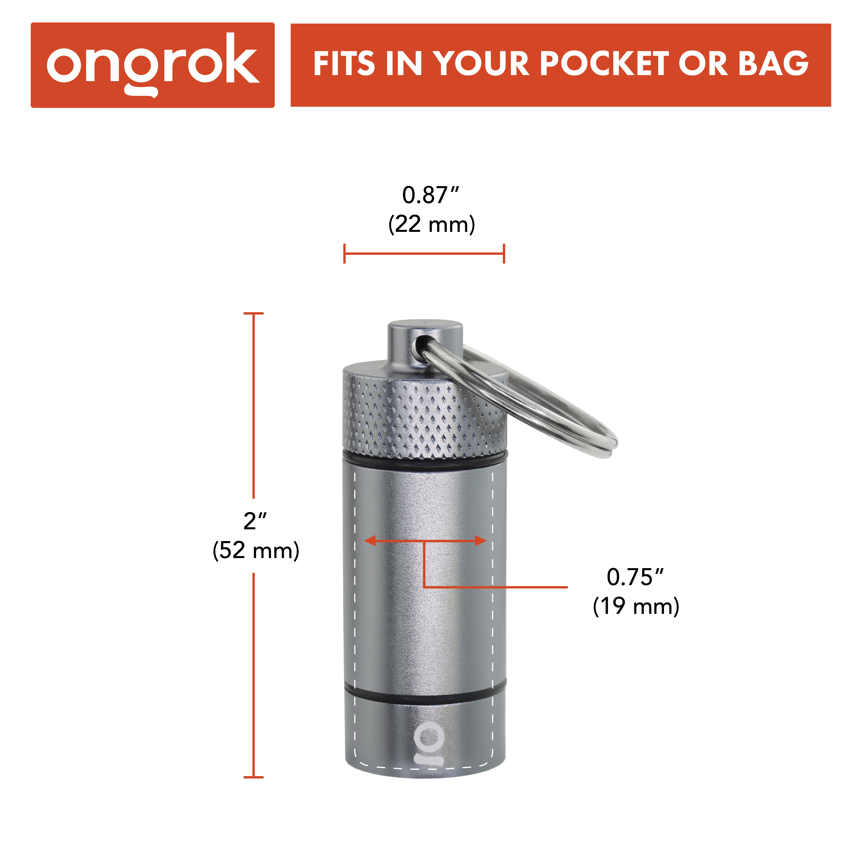 Ongrok Small Storage Keychain - Discreet Smoker