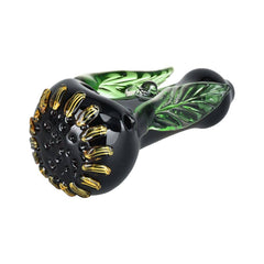 Sunflower Glass Hand Pipe - 4.5" - Discreet Smoker