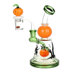 Halloween Ball Glass Dab Rig Set - 6.75" / 14mm F - Discreet Smoker
