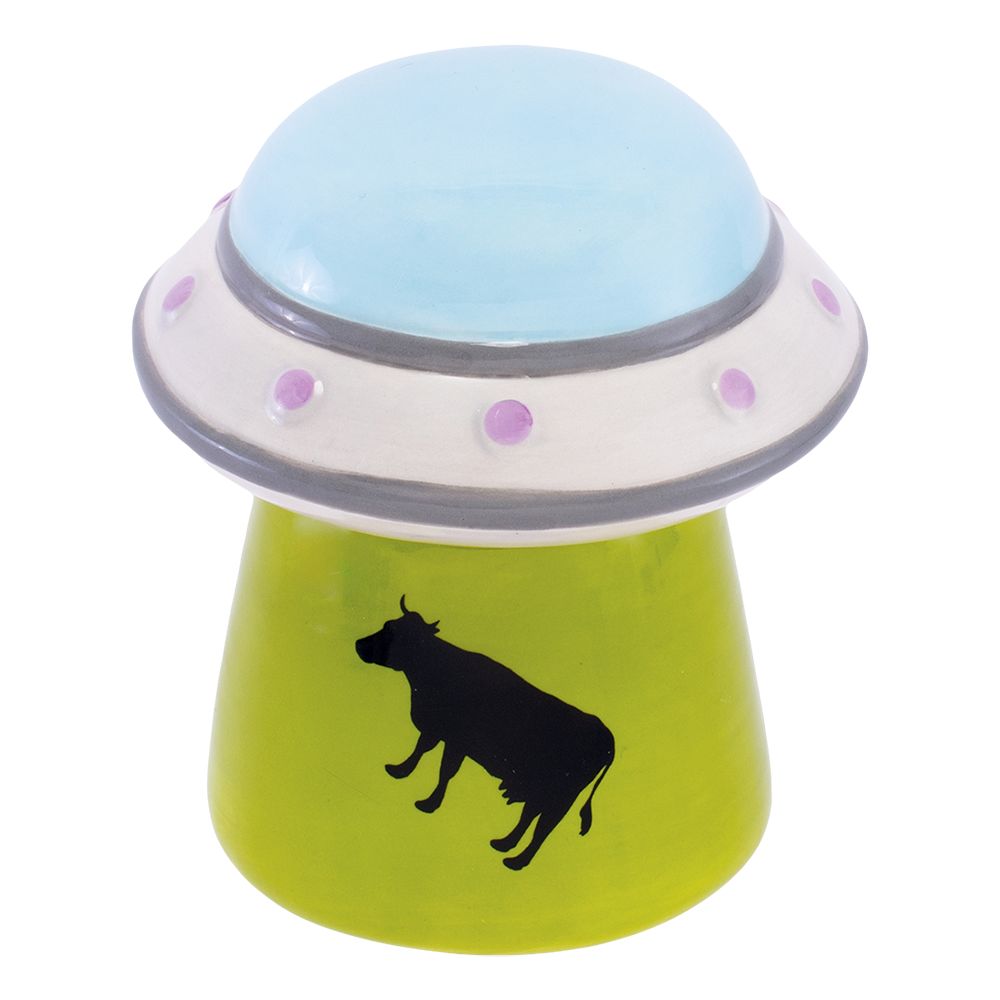 Fujima UFO Cow Ceramic Stash Jar - 4" - Discreet Smoker