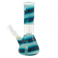 Thug Life | 8" Blue Ocean Swirl Water Pipe - Discreet Smoker
