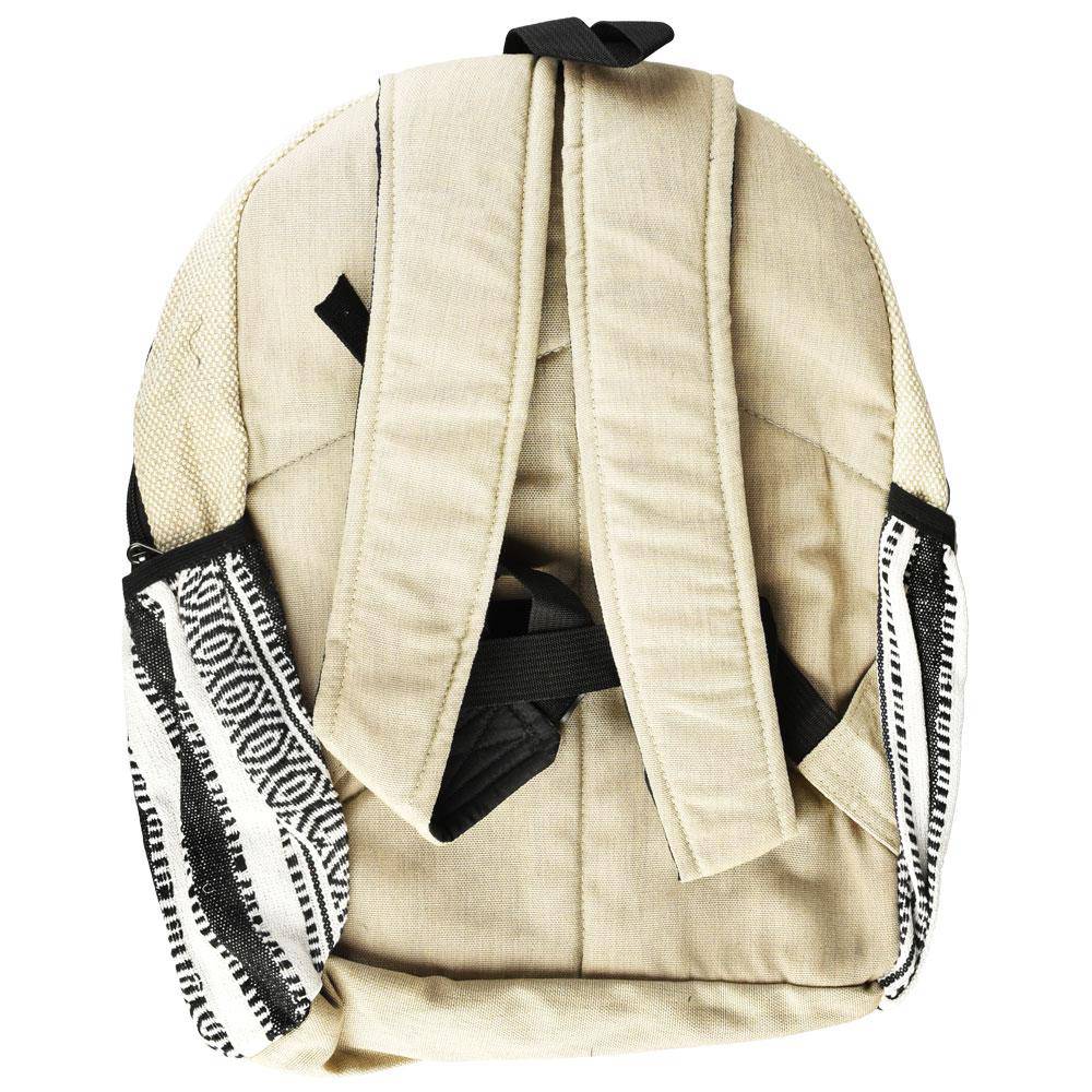 ThreadHeads Hemp Black & White Backpack - Discreet Smoker