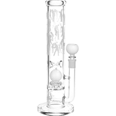 Pulsar Hit The Links Straight Tube Glass Water Pipe - 12" / 14mm F - Discreet Smoker