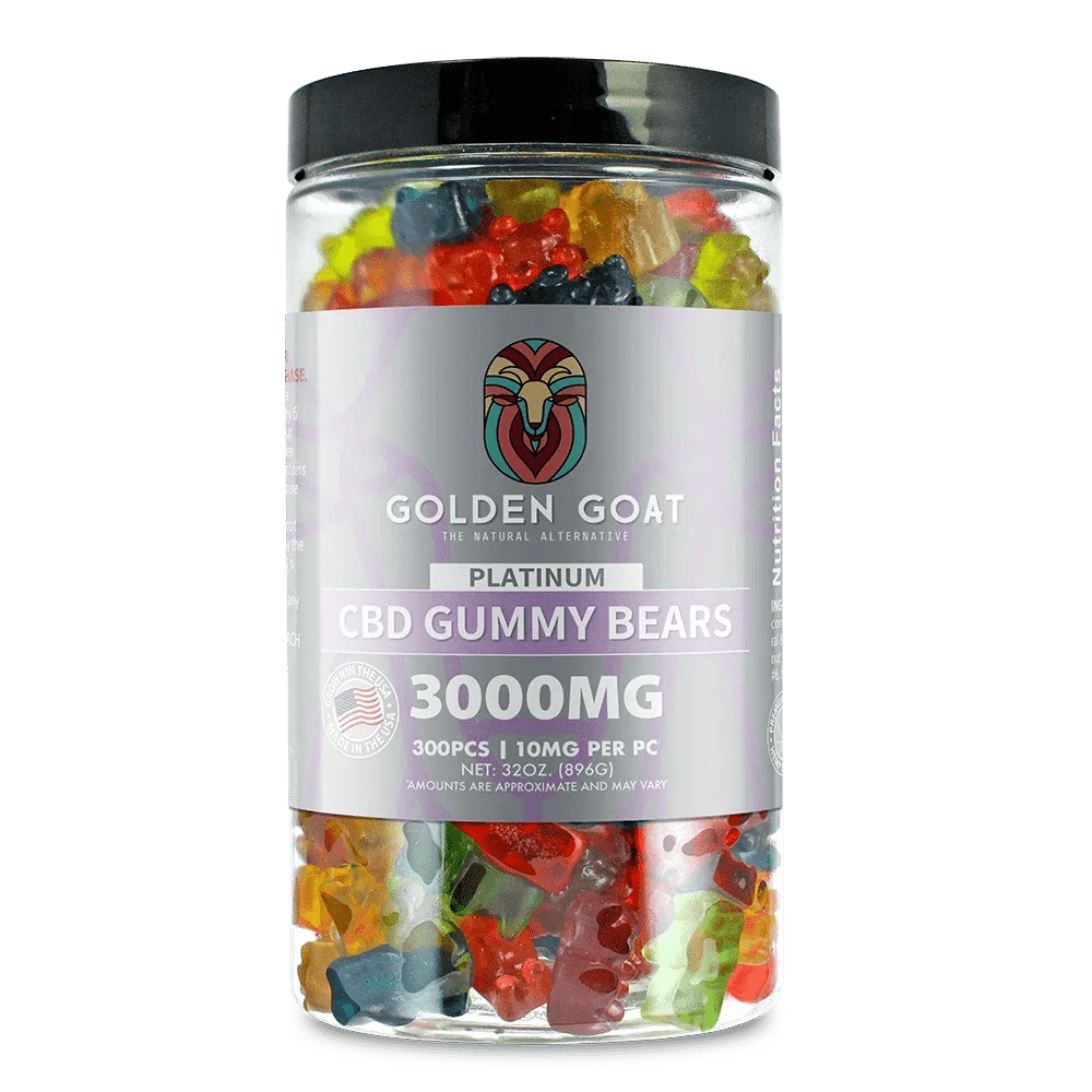Platinum CBD Gummies 3000mg - Clear Bears - Discreet Smoker