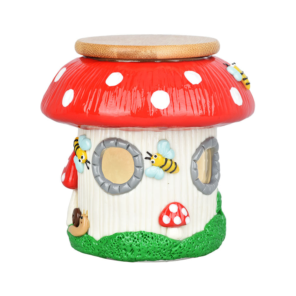 Pulsar Shroom Cottage Glass Jar - 4.25" - Discreet Smoker