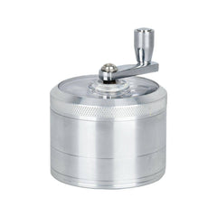 Piranha RETRO Clear Crank Top Aluminum Grinder | 4pc | 2.5" - Discreet Smoker