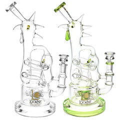 Lookah Glass Chicken Recycler Water Pipe | 12.25" | 14mm F - Discreet Smoker