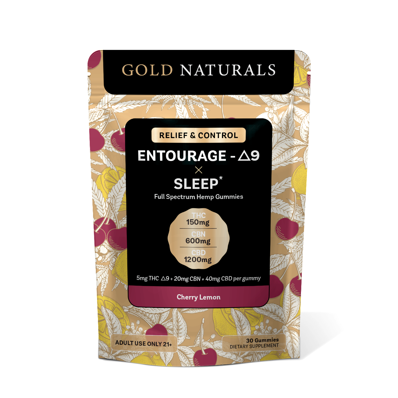 Gold Naturals 5 mg Entourage Δ9 x Sleep Gummy - Discreet Smoker