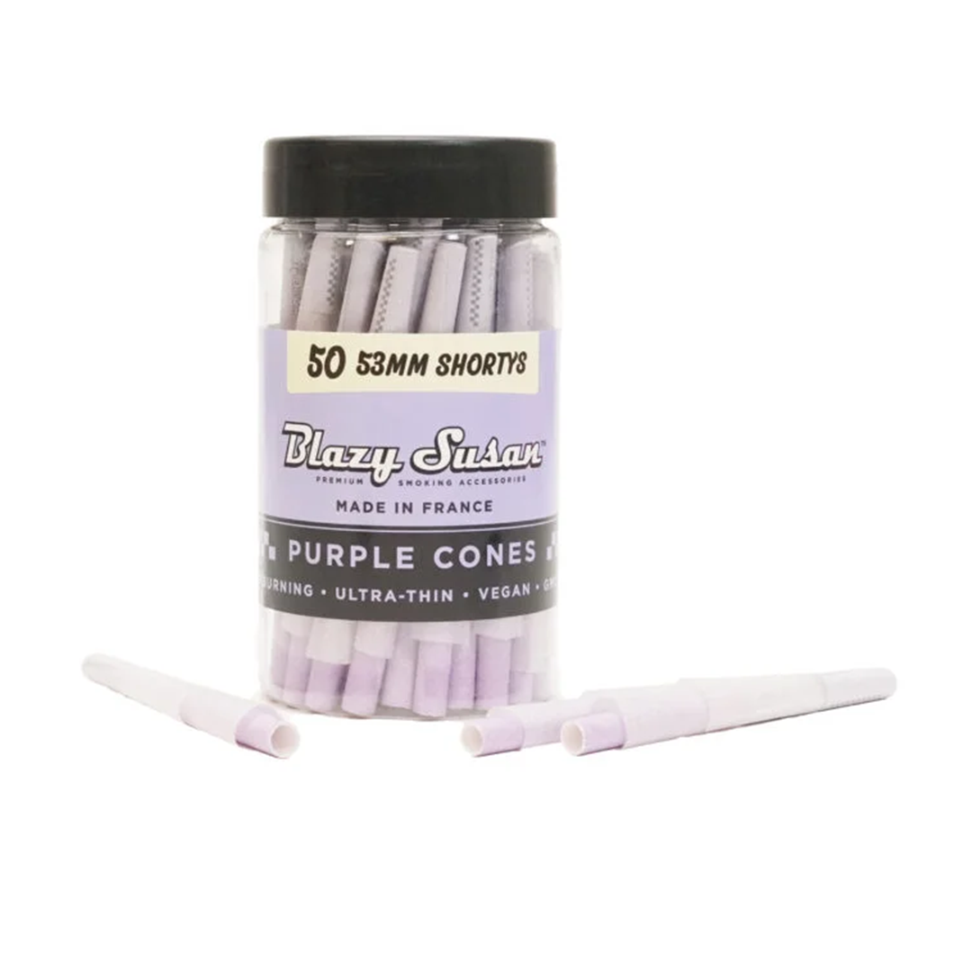 Blazy Susan Purple Paper Cones - Discreet Smoker
