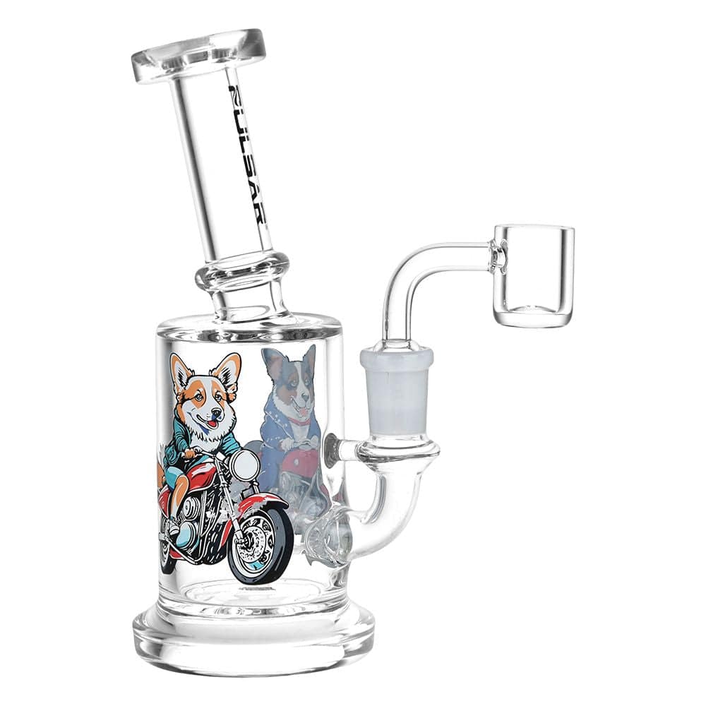 Pulsar Moto Corgi Glass Dab Rig - 6.75" / 14mm F - Discreet Smoker