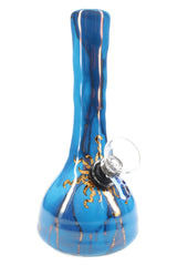 Ancient Creations Ceramics 6″ Ceramic Beaker Bong – 22K Gold – US-Made - Discreet Smoker