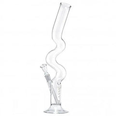 19.5" Classic Zig Zag Colored Glass Water Pipe Bong - Discreet Smoker