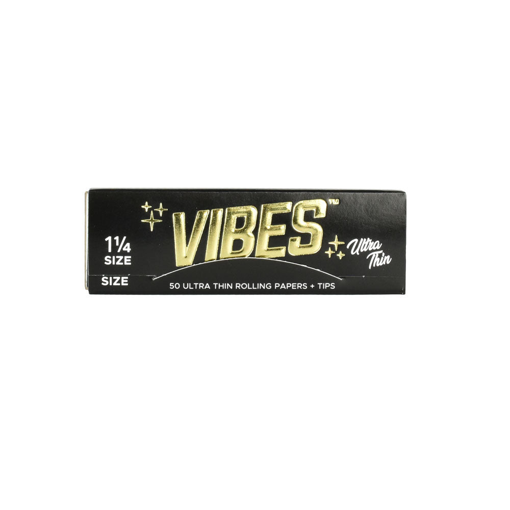VIBES Ultra Thin Rolling Papers w/ Tips - Discreet Smoker