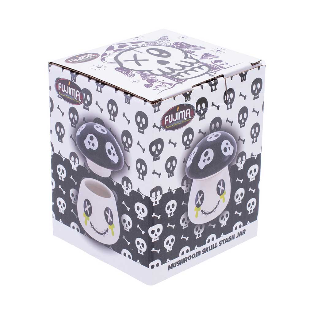 MUSHROOM SKULL STASH JAR - Discreet Smoker