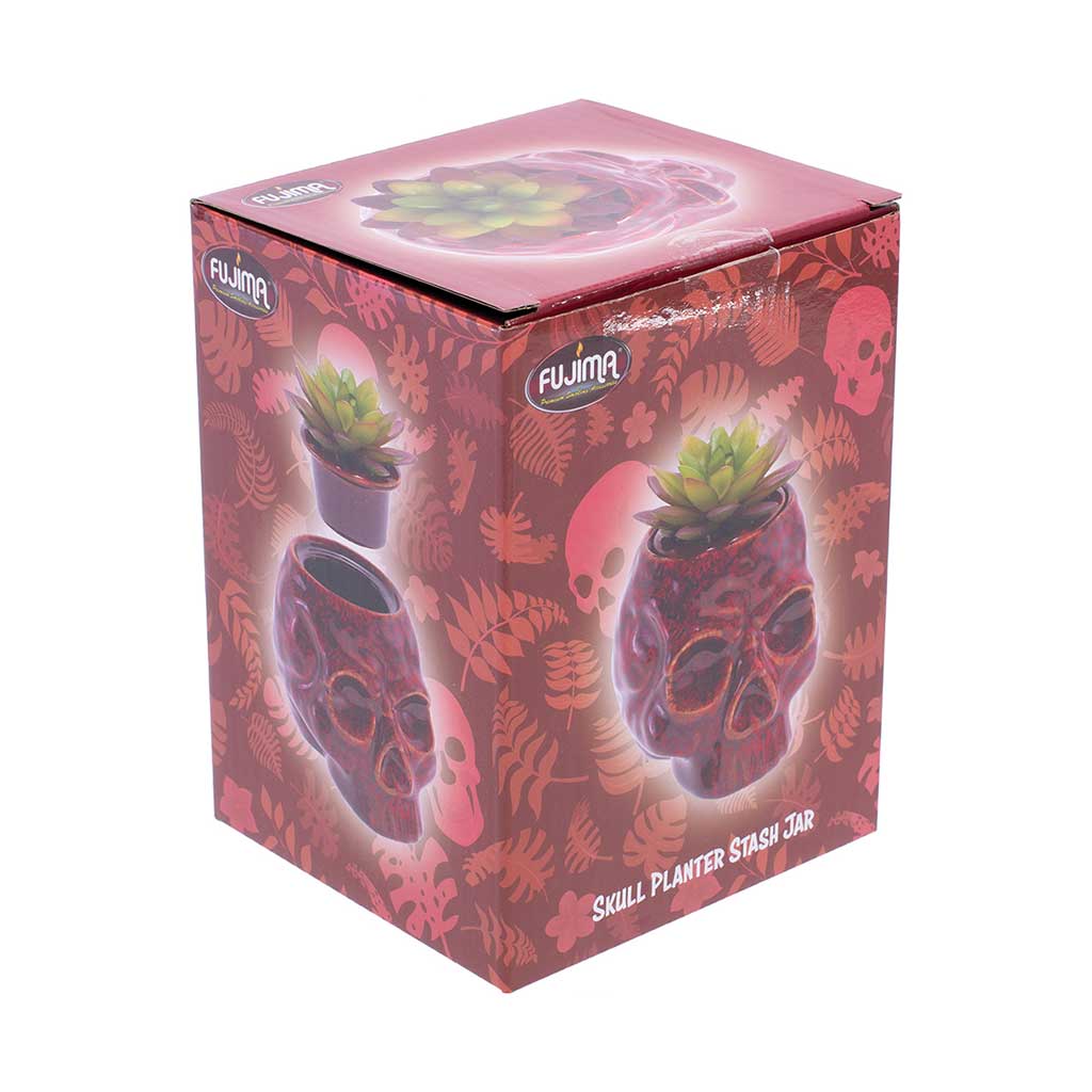 SKULL PLANTER STASH JAR - Discreet Smoker