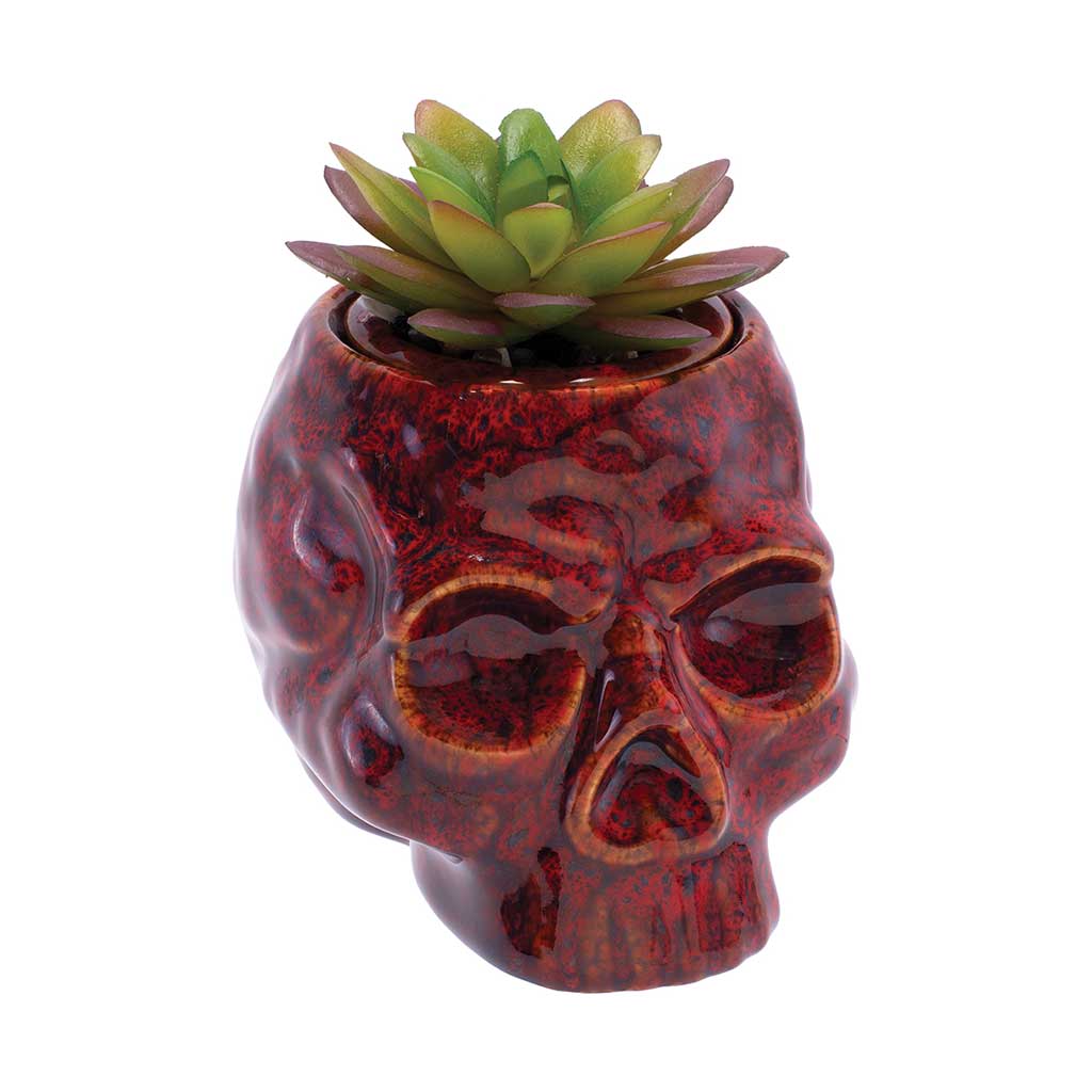 SKULL PLANTER STASH JAR - Discreet Smoker