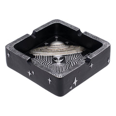 SILVER UFO ASHTRAY