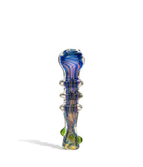 4 inch Gold Fumed Hand Pipe with Slime Knobs - Discreet Smoker