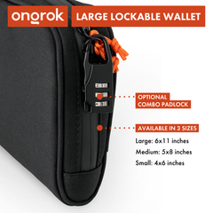 Ongrok Carbon-lined Wallets with Combination Lock V 2.0 | 3" Sizes (Small, Medium, Large) - Discreet Smoker