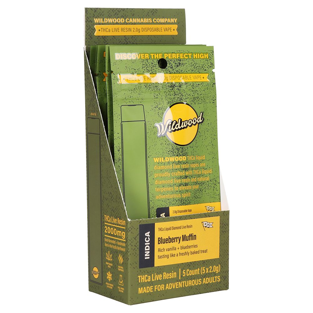 Wildwood Dispensary Grade Live Resin THCA Disposable | 2g | 5ct Display - Discreet Smoker