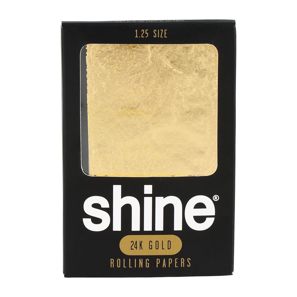 Shine 24K Gold Rolling Papers - One Sheet / 1 1/4 - Discreet Smoker