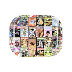 High Times x Pulsar Mini Metal Rolling Tray - Covers Collage / 7"x5.5" - Discreet Smoker