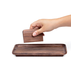 Marley Natural Black Walnut Rolling Tray - Discreet Smoker