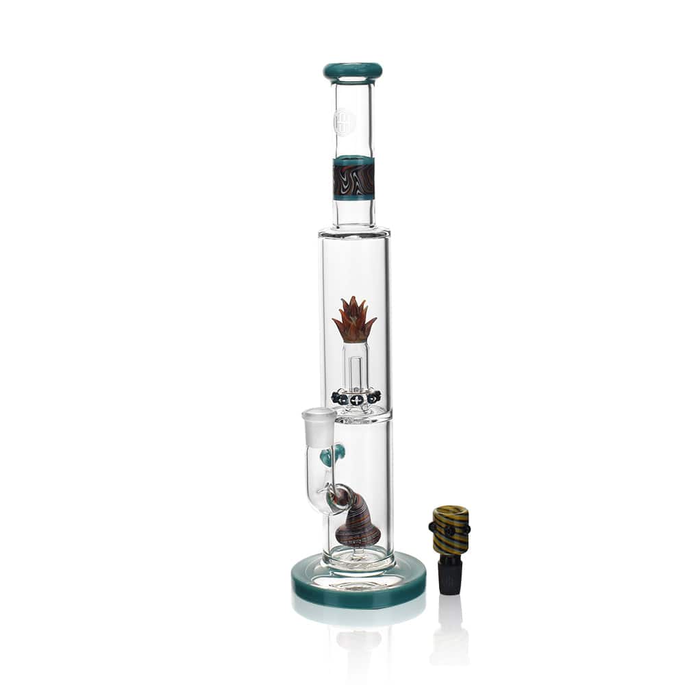 High Society | Cygnus Premium Wig Wag Waterpipe (Turquoise) - Discreet Smoker