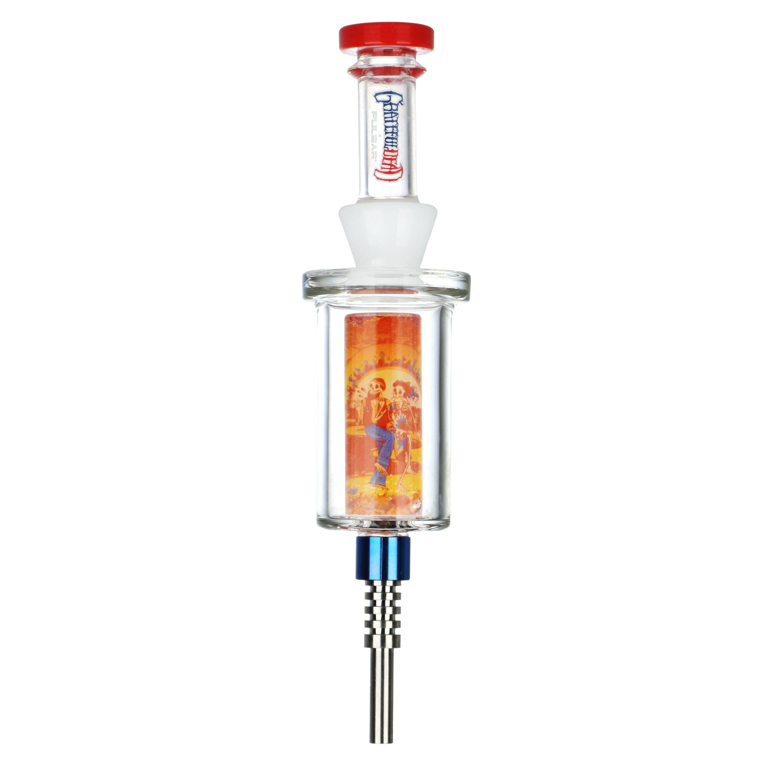 Grateful Dead x Pulsar Inside Print Vapor Vessel & SYF Dab Dish - 9.25" / Sunset Dance - Discreet Smoker