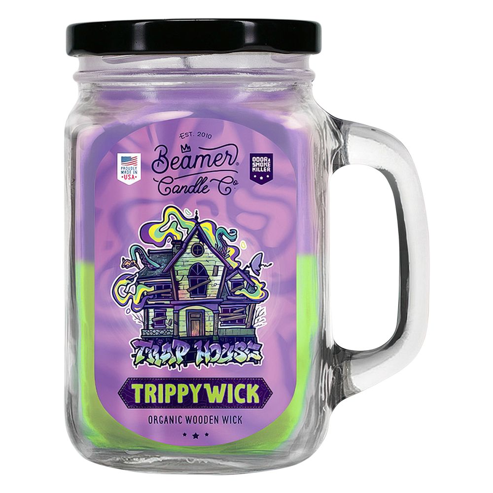 Beamer Candle Co. Trippy Wick Collection Mason Jar Candle | 12oz - Discreet Smoker