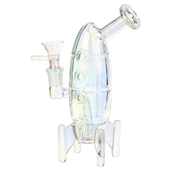 Journey To The Stars Electroplated Glass Water Pipe - 7" / 14mm F - Discreet Smoker