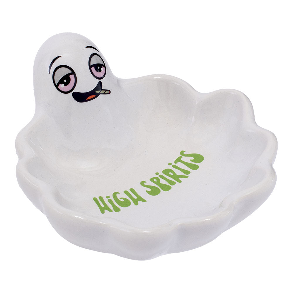 Fujima Ghosty High Spirits Ceramic Ashtray - 5.5"x5" - Discreet Smoker