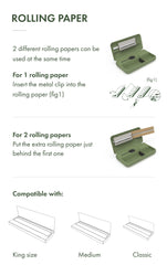 Tobox Green All-In-One Pocket Size Smell-Proof Stash Box Rolling Kit - Discreet Smoker