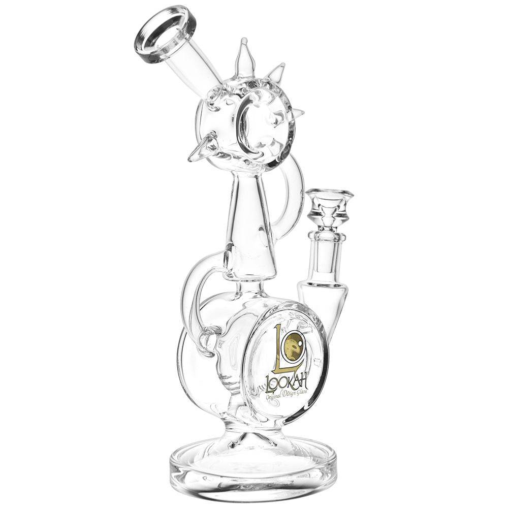 Lookah Glass Spiked Recycler Water Pipe | 10.75" | 14mm F - Discreet Smoker